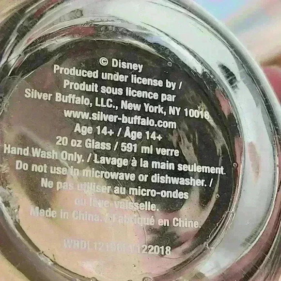 DISNEY MICKEY & MINNIE STEMLESS WINE Glass Teardrop 20oz ❤️ - Picture 4 of 4